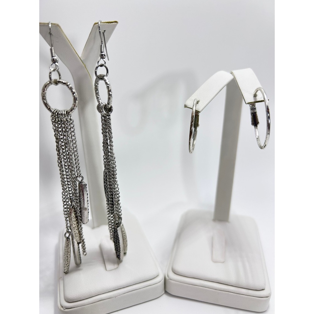 Unbranded Earring Set Women OS Silver Good Tassel Hoops Bundle
